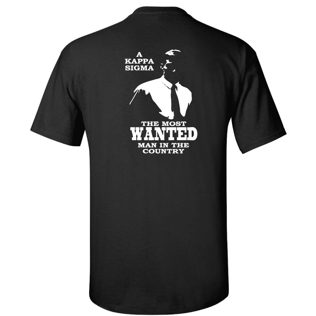Kappa Sigma Most Wanted Man Black T-Shirt - Image 3