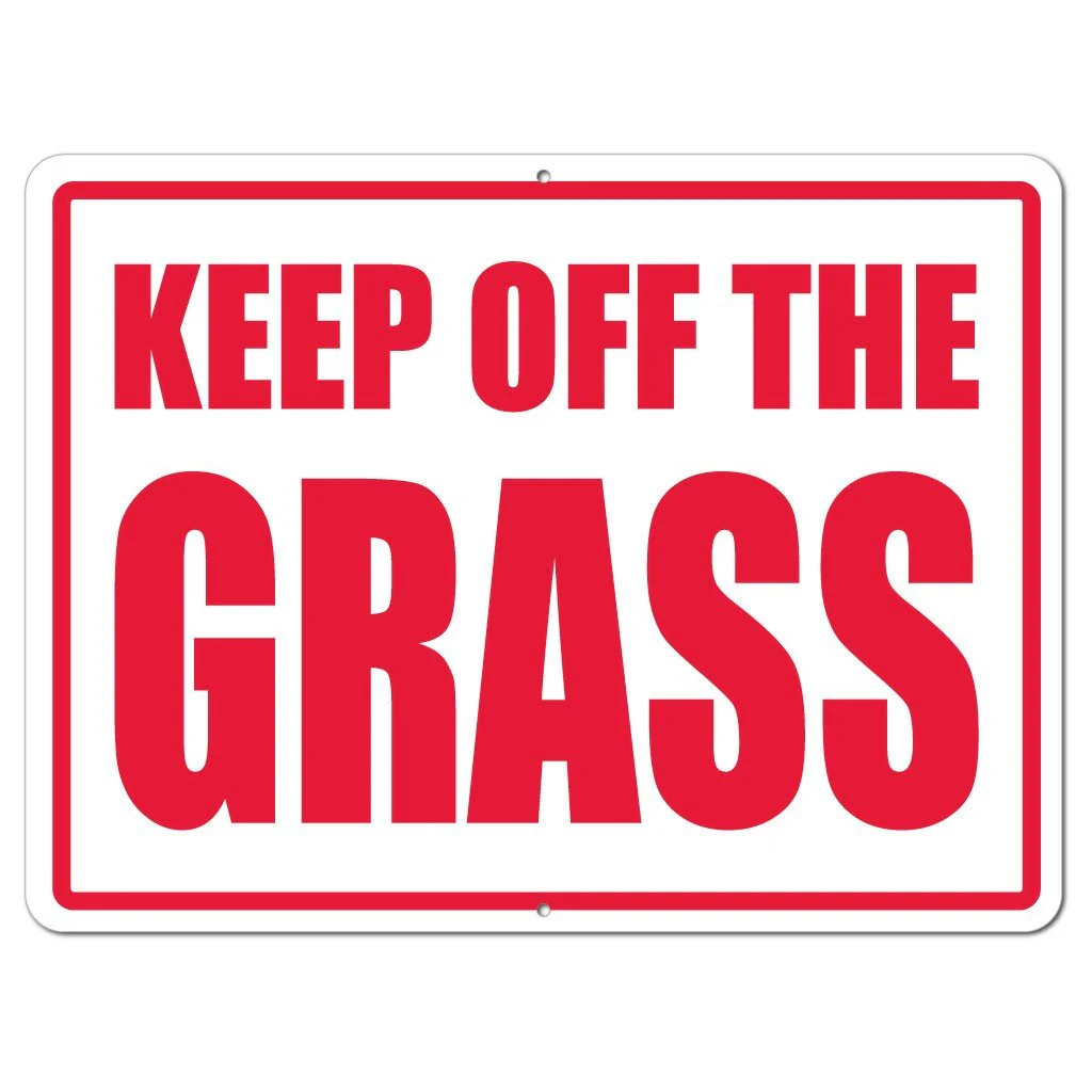 Keep Off The Grass Sign or Sticker - Image 3