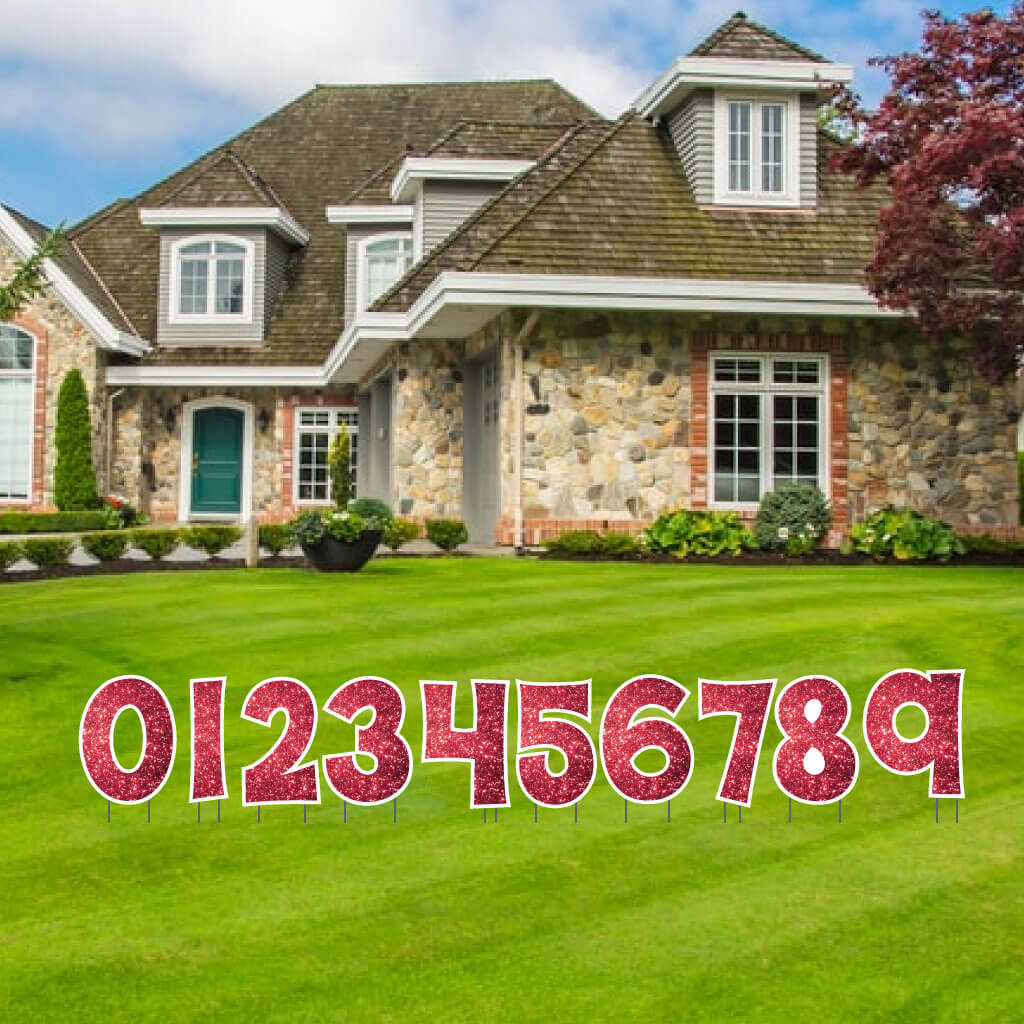KG 22.75" Sparkle Numbers Yard Letters 10 PC SET - Image 9