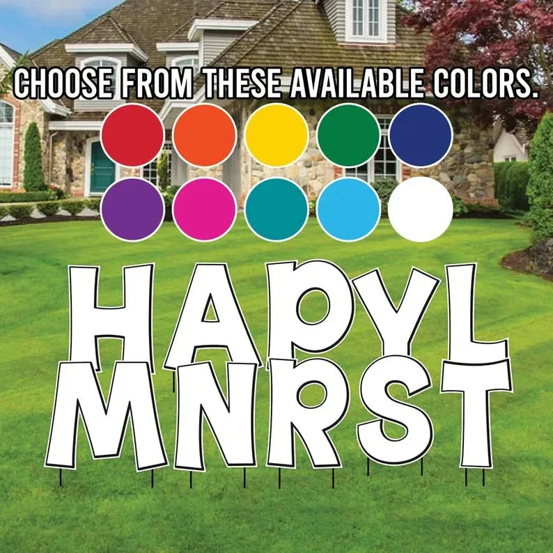 KG The Last Time 18" Solid Color Common Yard Letters Set - Image 14