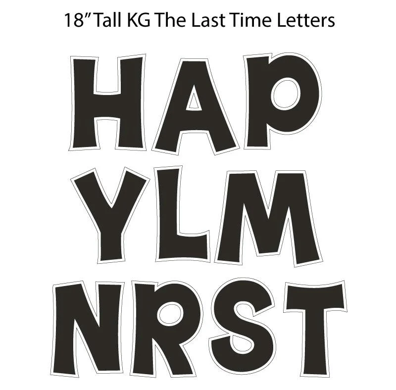 KG The Last Time 18" Solid Color Common Yard Letters Set - Image 3