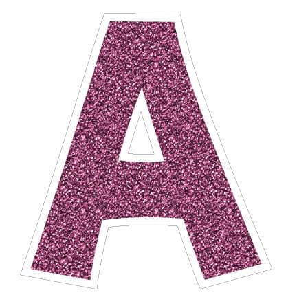 KG The Last Time 18" Mermaid Faux Glitter Vowel Yard Letters Set - Image 3