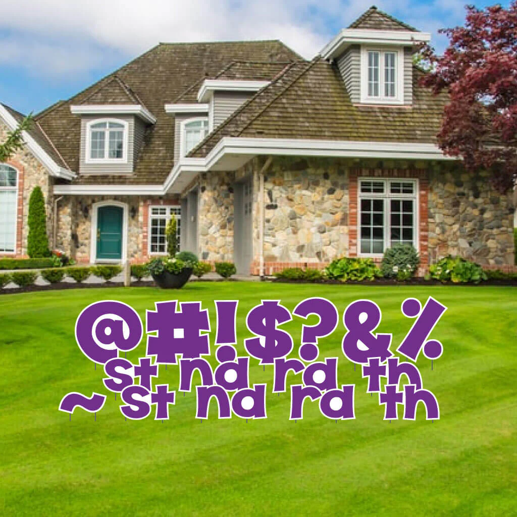 KG The Last Time 18" Solid Color Special Characters Yard Letters 16 pc Set - Image 9