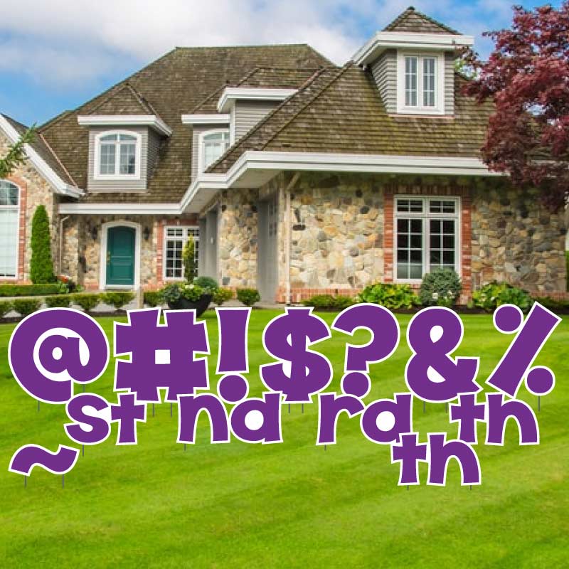 KG The Last Time 22.75" Solid Color Special Characters Yard Letters 16 pc Set - Image 9