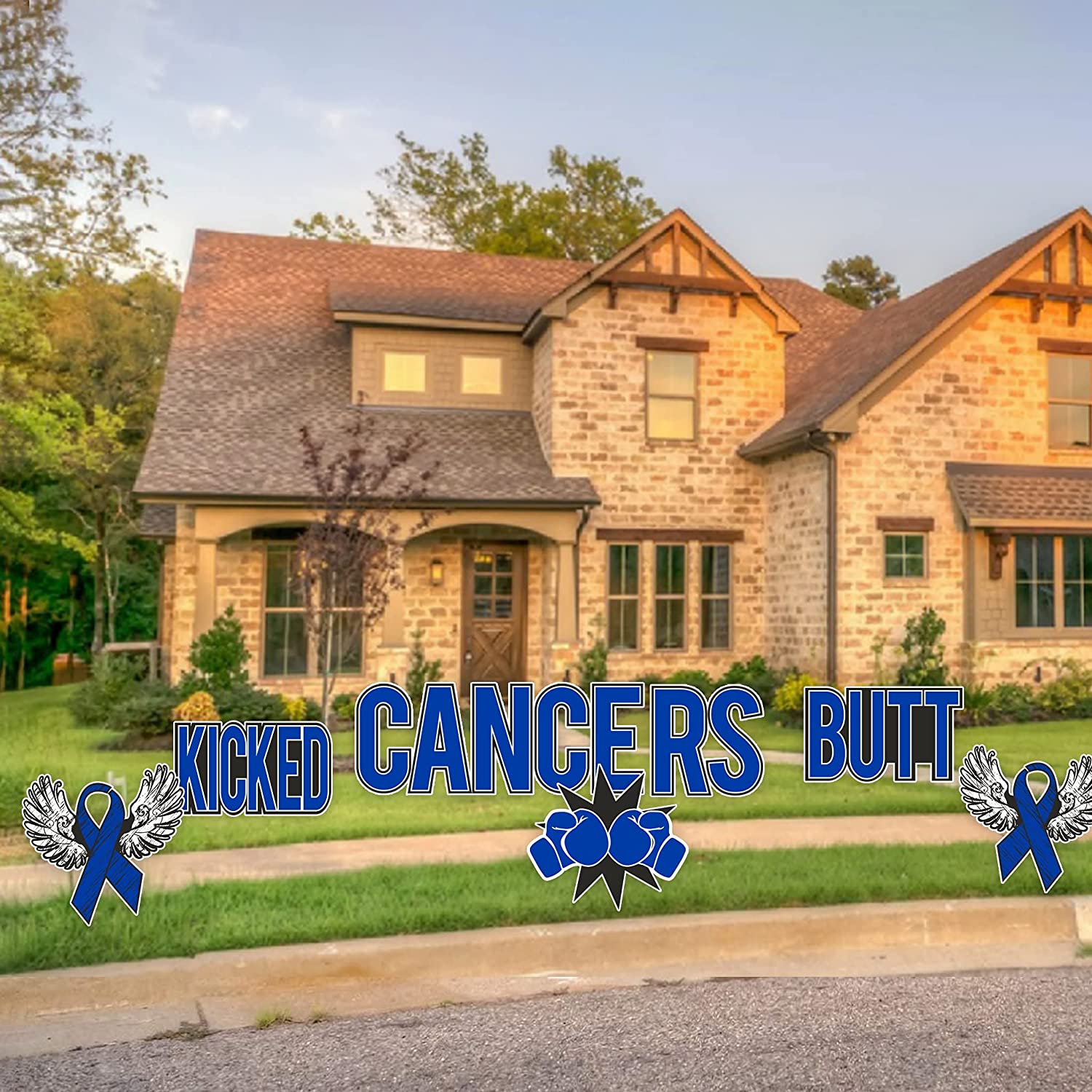 Kicked Cancers Butt Yard Letters - Image 10