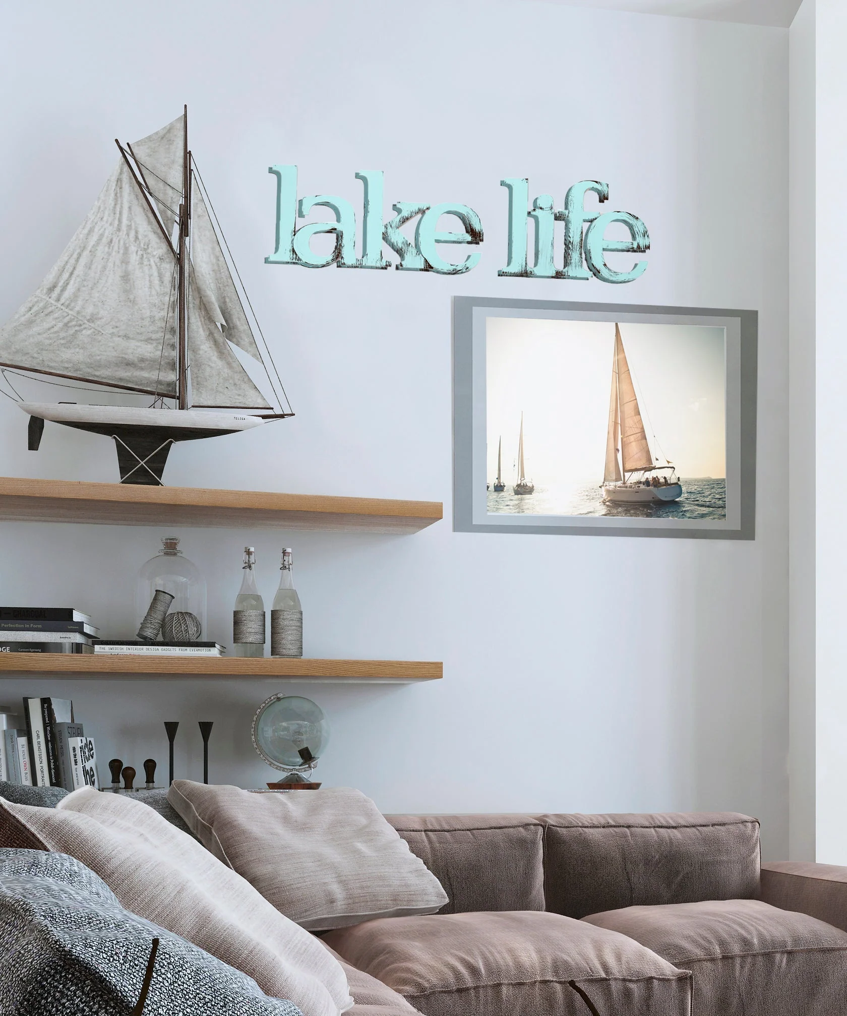 Lake Life Hand Painted Wall Decor