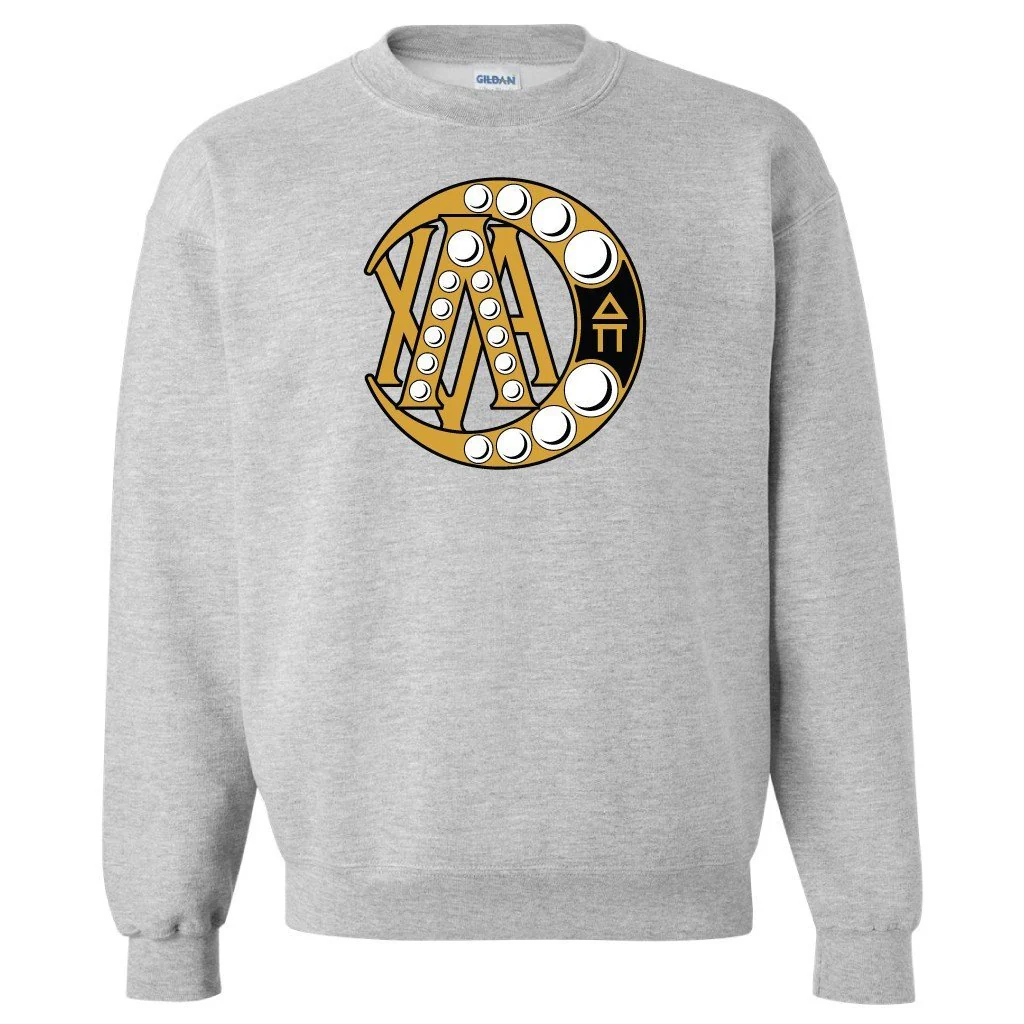 Lambda Chi Alpha Badge  Sport Gray Crewneck Sweatshirt