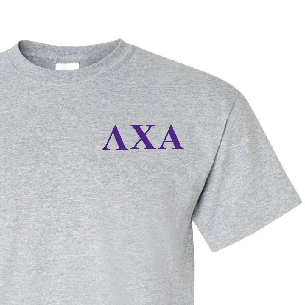 Lambda Chi Alpha Greek Letters with Badge T-Shirt - Image 5