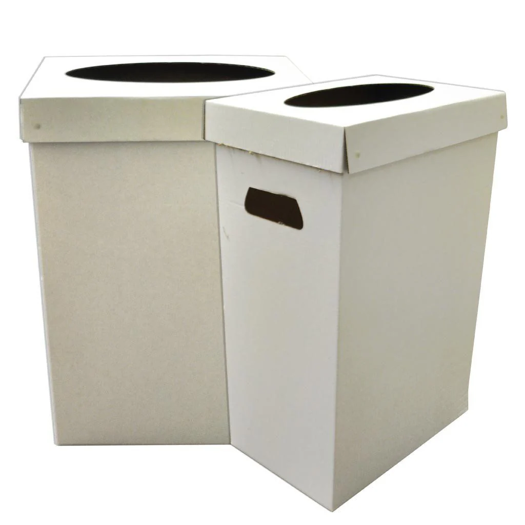 36.5 Gallons Disposable Recyclable Cardboard Trash Cans (Blank) - Image 2