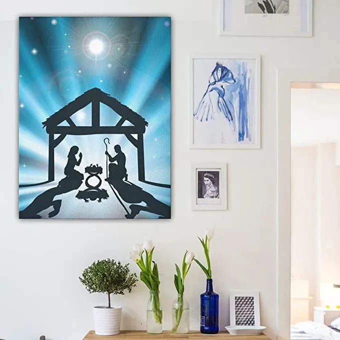 Large Nativity Canvas 'Manger' | 24" x 36"
