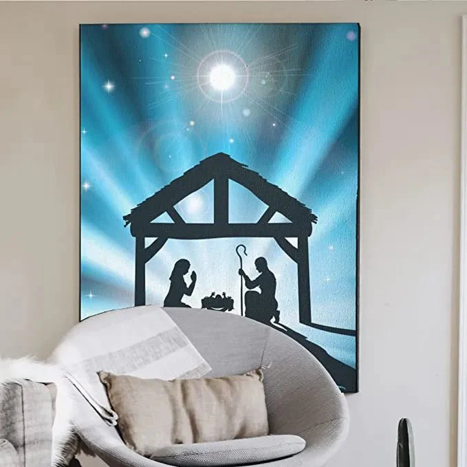Large Nativity Canvas 'Manger' | 24" x 36" - Image 3