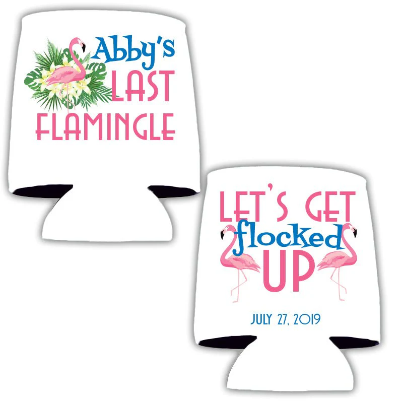 Last Flamingle Bachelorette Party Custom Can Cooler Set - Image 2