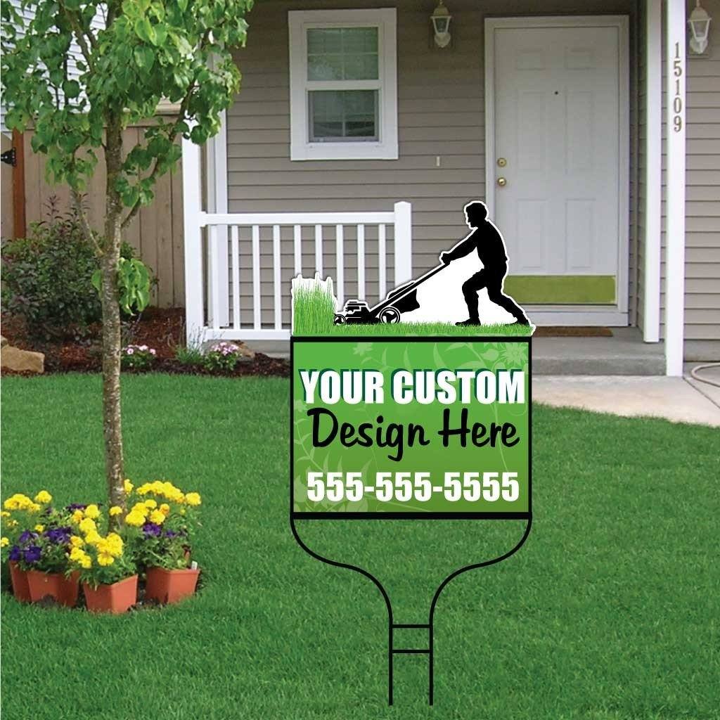 Lawn Mower Over-the-top Yard Sign | Includes F11 Frame