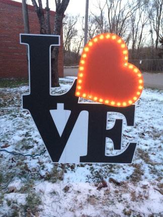 Lighted LOVE Yard Card - Image 2
