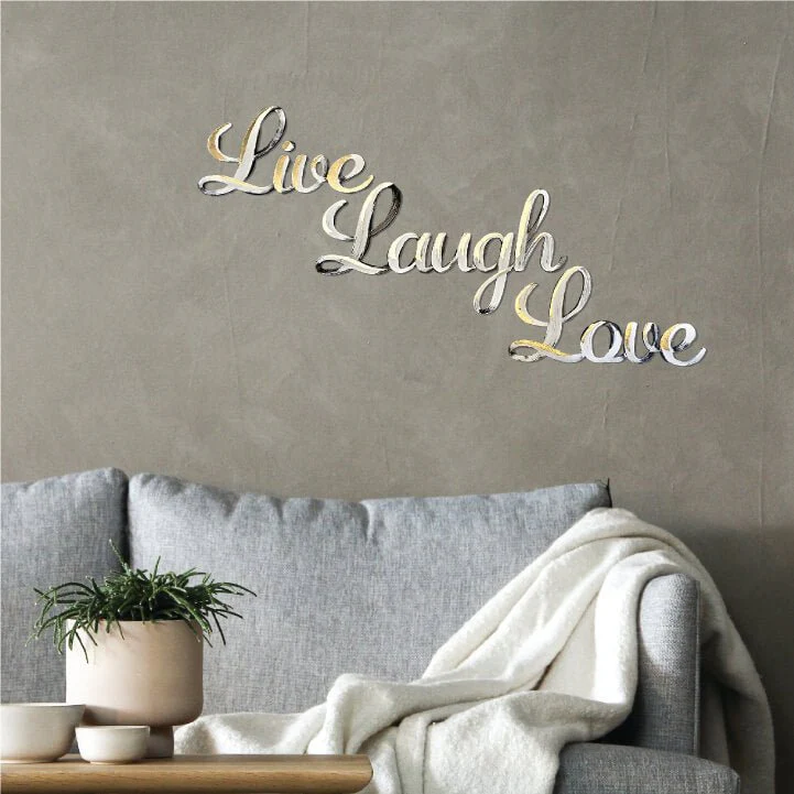 Live Laugh Love Script Hand Painted Wall Quote - Image 5