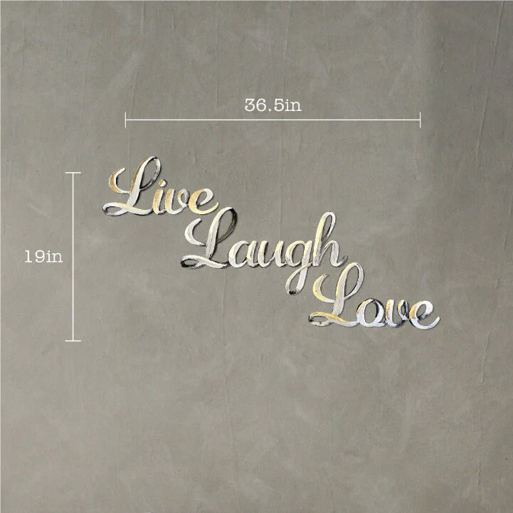 Live Laugh Love Script Hand Painted Wall Quote - Image 6