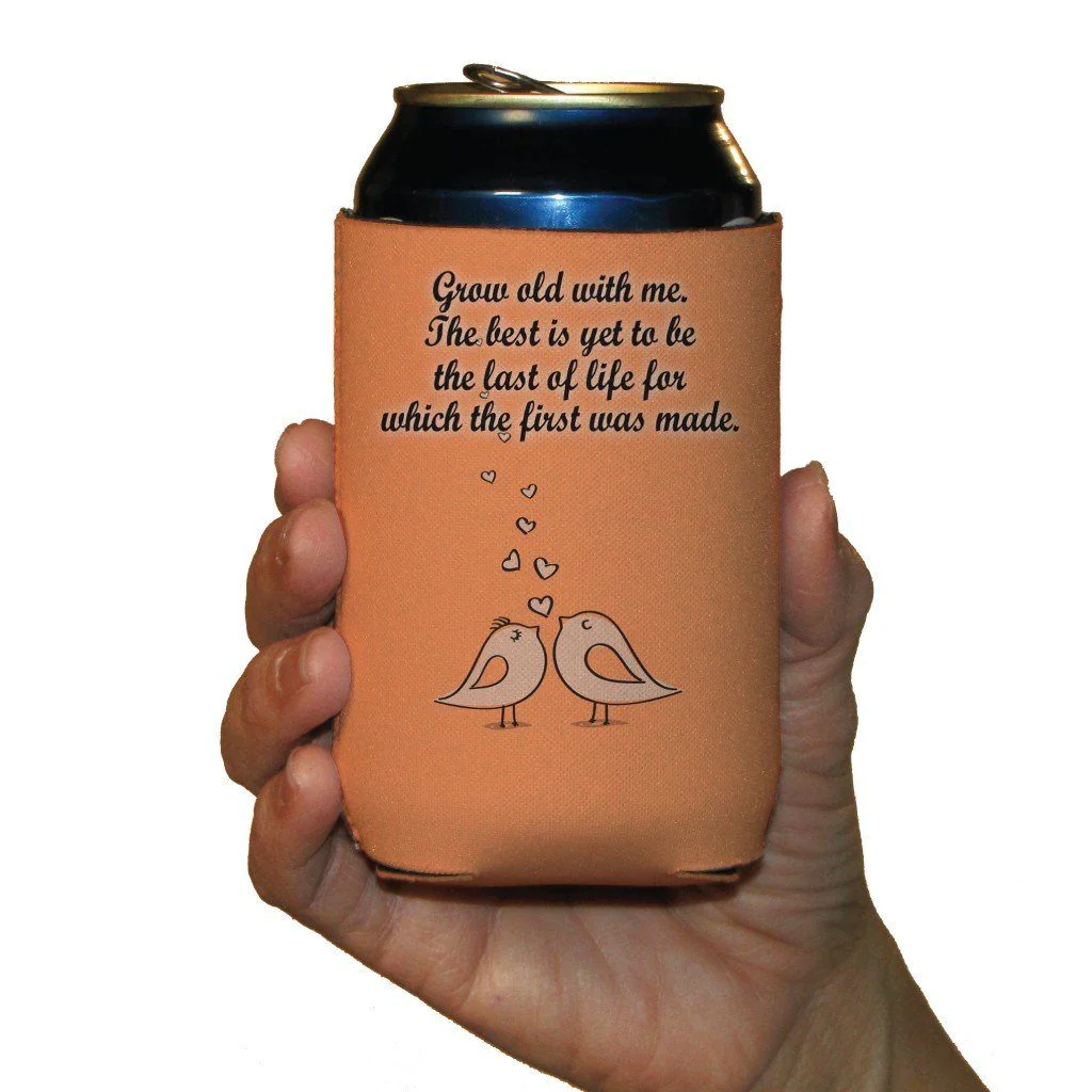 Love Birds Wedding Themed Can Cooler Pack - Image 5