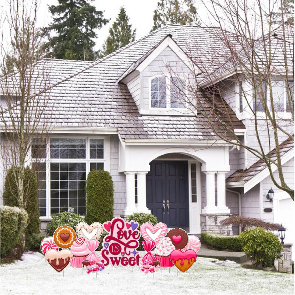 Love is Sweet Valentine's Day Yard Decoration | 13 pc Set - Image 2