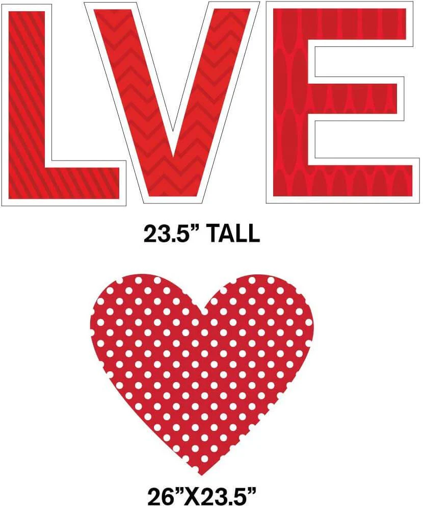 LOVE Valentine Yard Letters 4 pc Set - Image 3