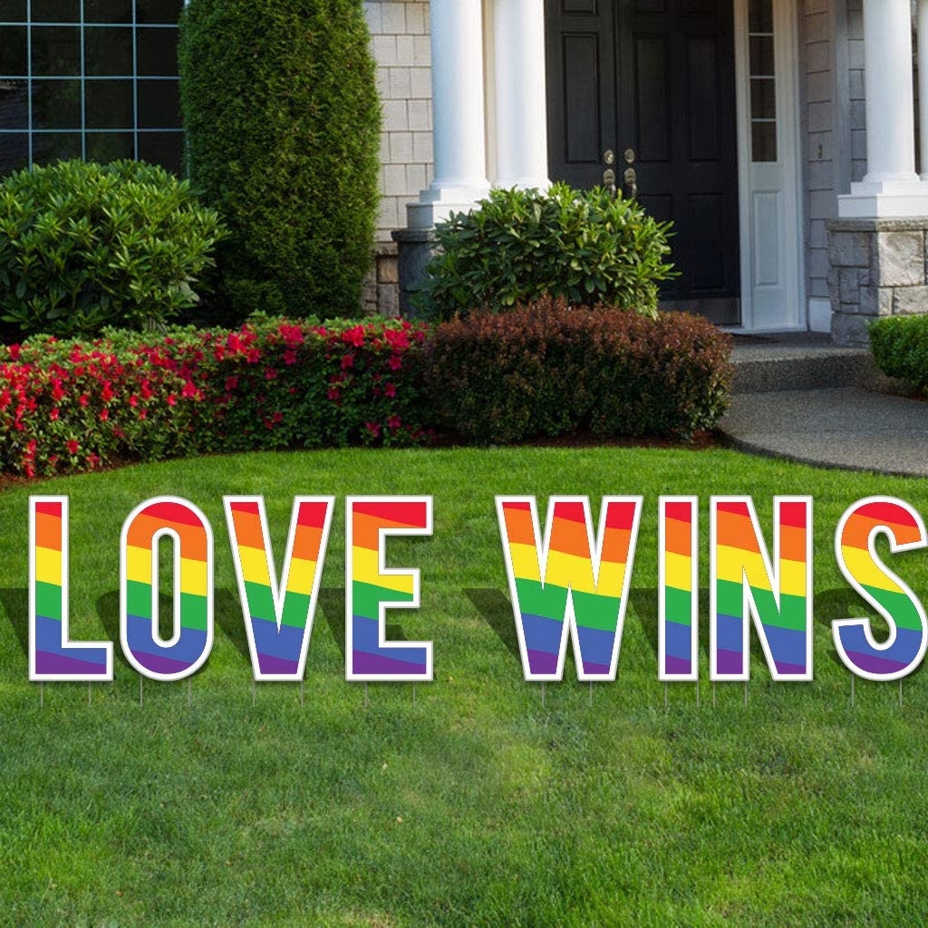 Love Wins Letters Yard Card