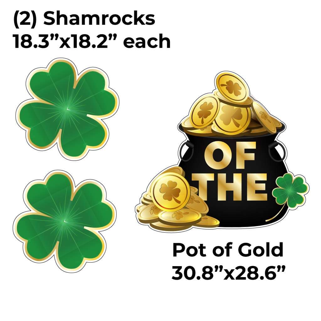 Luck of the Irish St. Patrick's Day Yard Sign Letters | 12 pc set - Image 4