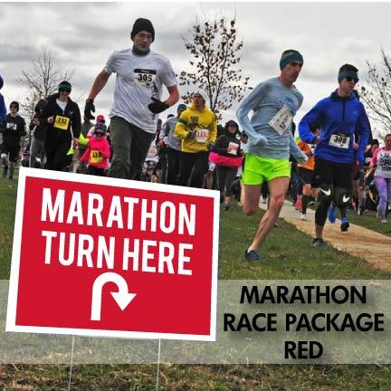 Red Marathon Race Yard Sign Package