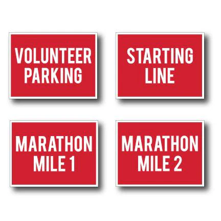 Red Marathon Race Yard Sign Package - Image 3