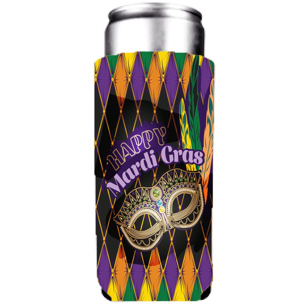 Mardi Gras Can Coolers & Cornhole Set - Image 4