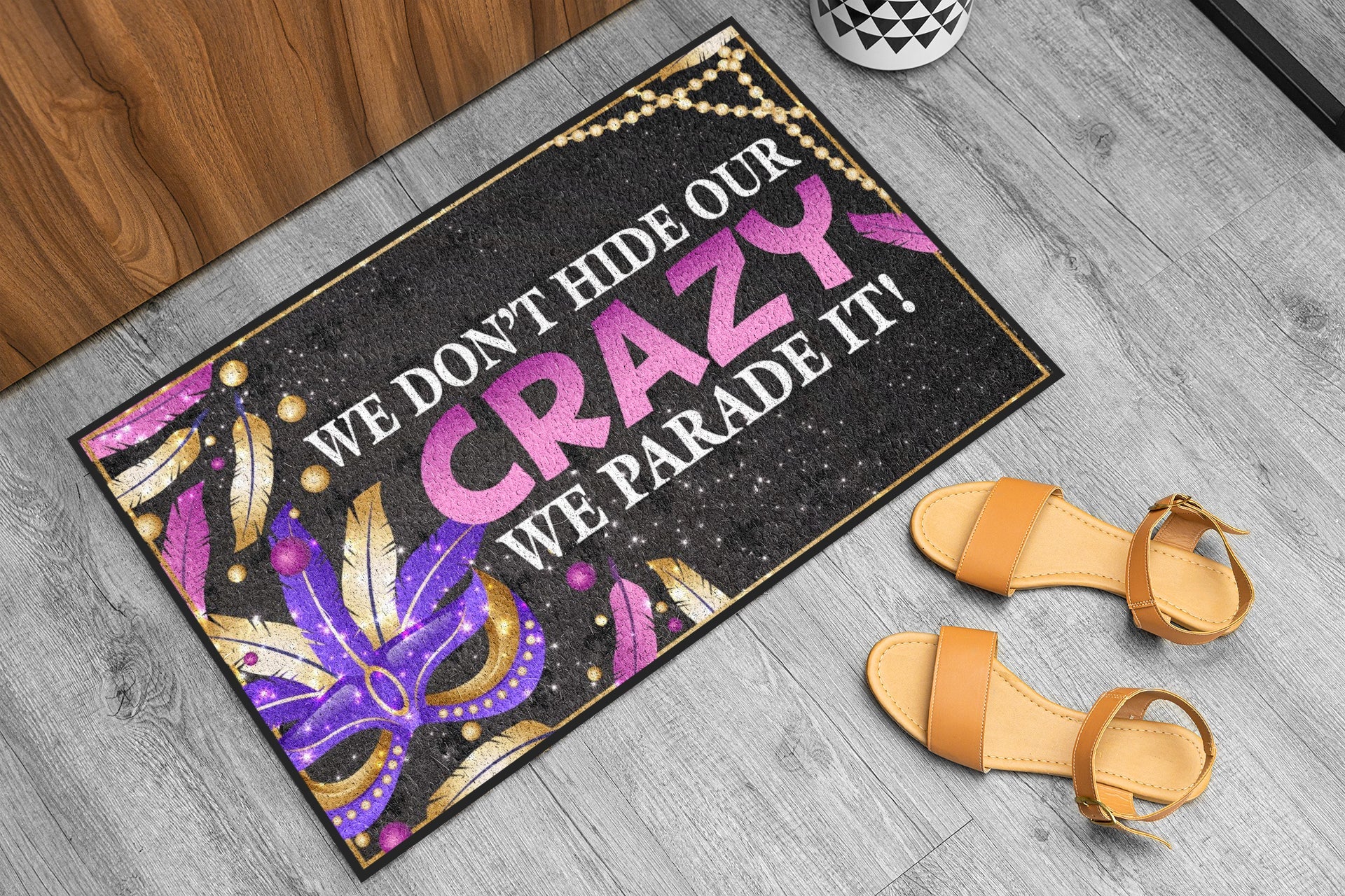 Mardi Gras We Parade It Doormat - Image 2