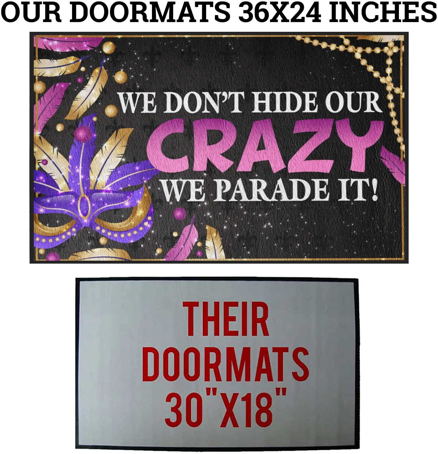Mardi Gras We Parade It Doormat - Image 3