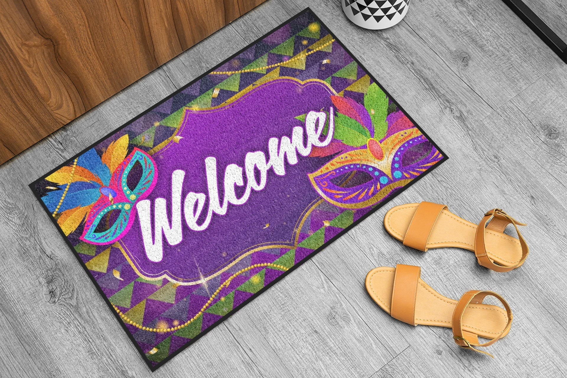 Mardi Gras Welcome Doormat - Image 2
