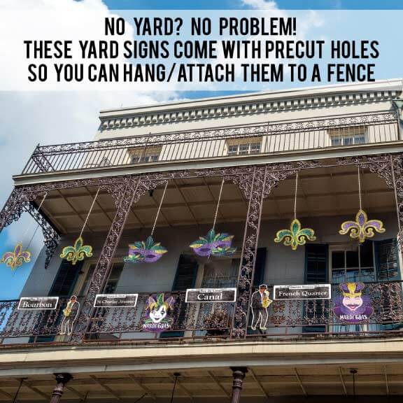 Masquerade Party Theme Mardi Gras Yard Cards | Set of 14 - Image 2