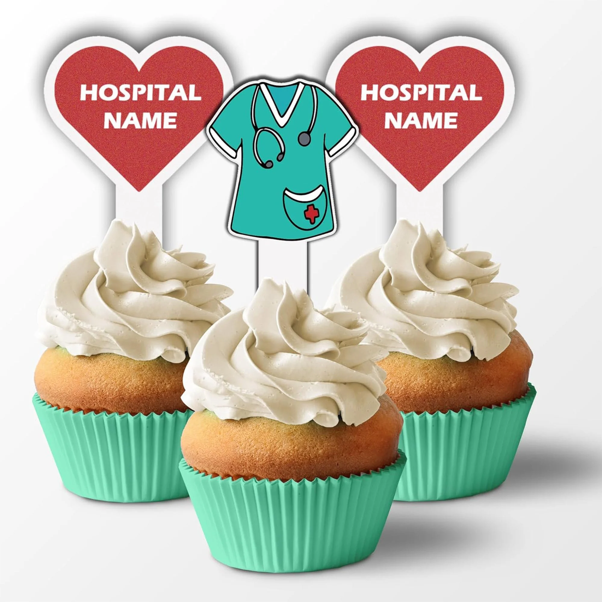 Medical Staff Appreciation Cupcake Toppers