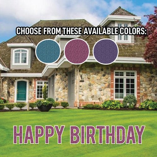 Mermaid Faux Glitter 18" Bebas Happy Birthday Yard Greeting - 13 pc set