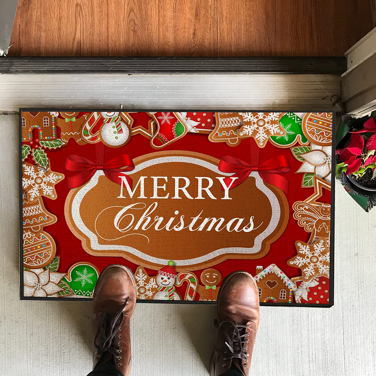 Merry Christmas Gingerbread Doormat - Image 2