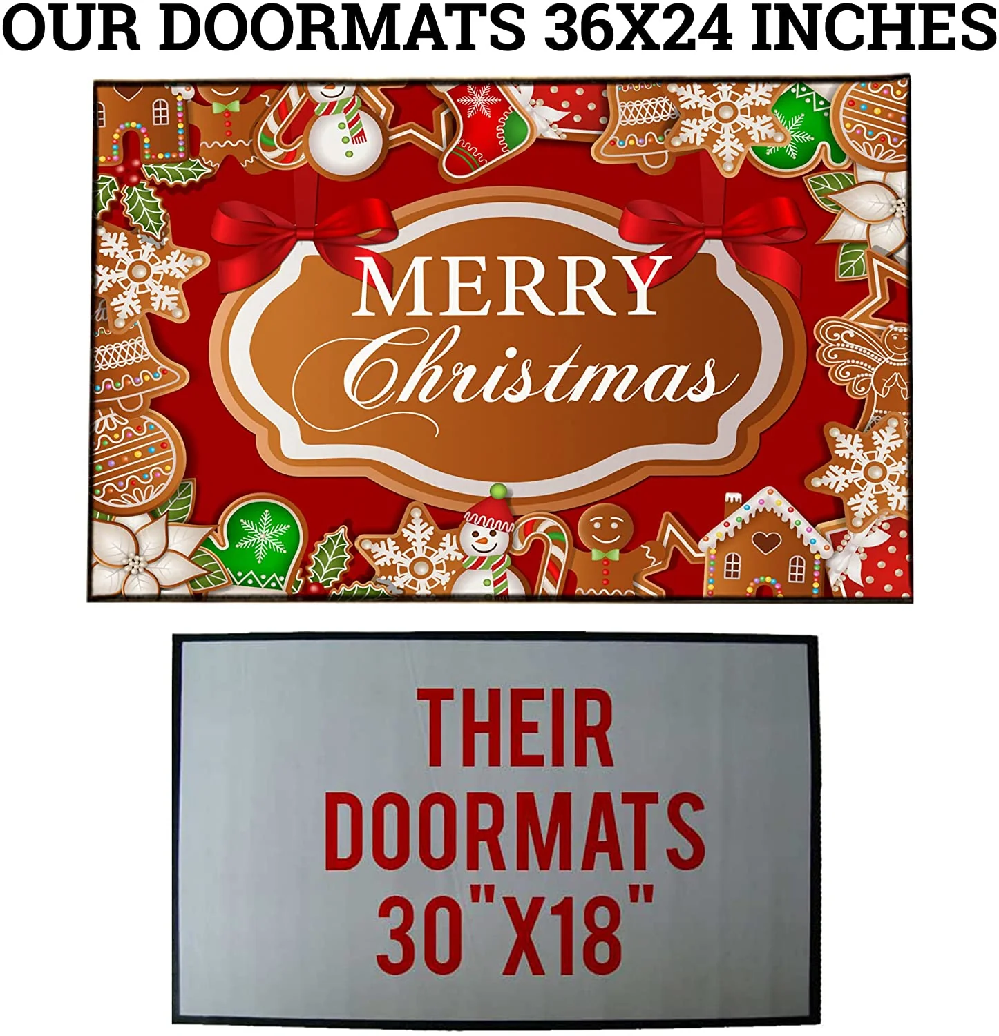 Merry Christmas Gingerbread Doormat - Image 3
