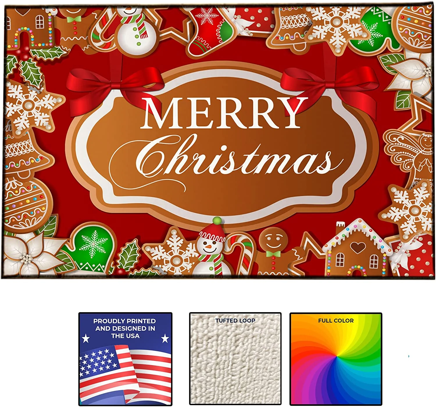 Merry Christmas Gingerbread Doormat - Image 5