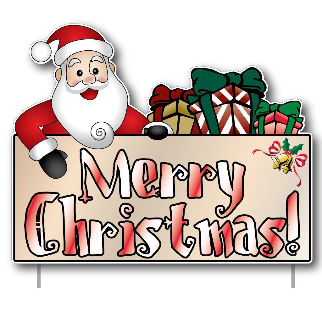 Merry Christmas! Santa and Presents Christmas Lawn Decoration 13 pcs - Image 3