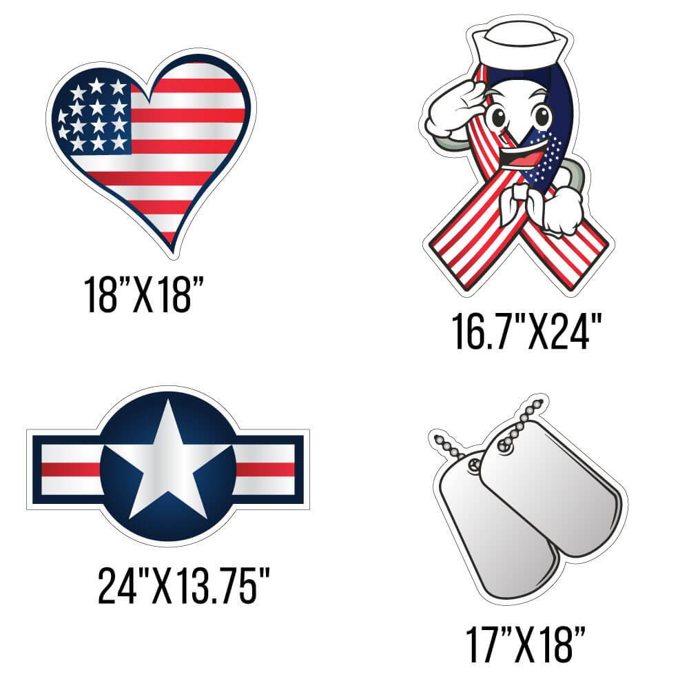 Military Theme Yard Greeting Accessories - 13 pc set - Image 4