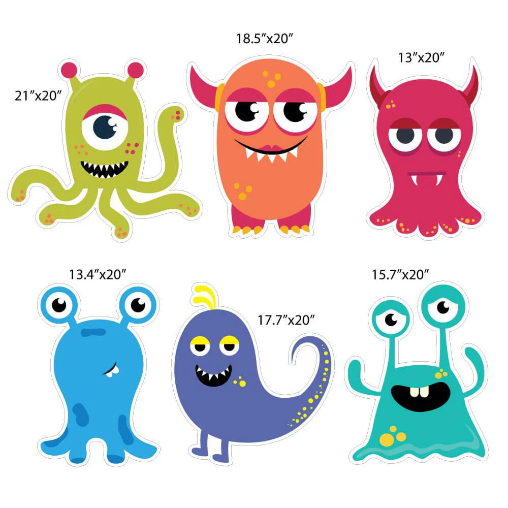 Monster Characters Yard Decoration Signs 6 pc set - Image 2
