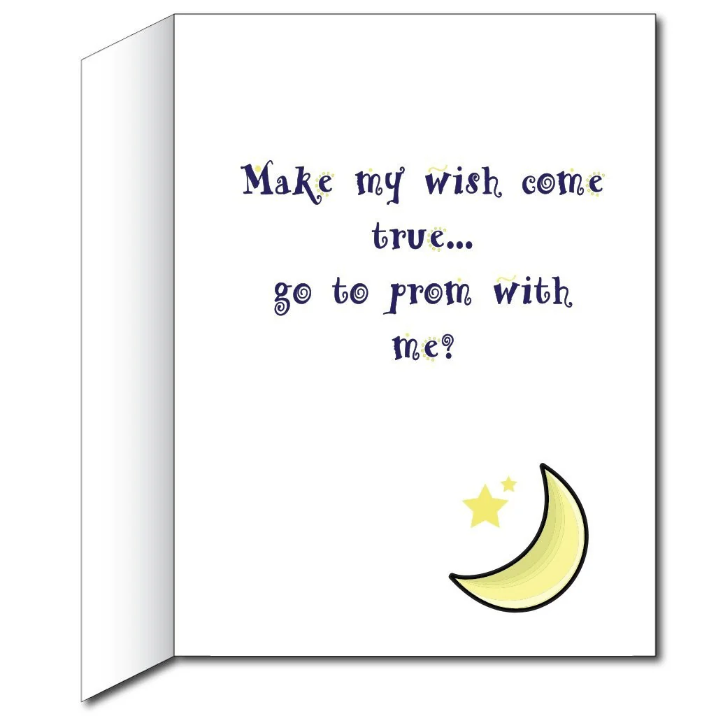 2'x3' Giant Moon and Stars Promposal Greeting Card - Image 3