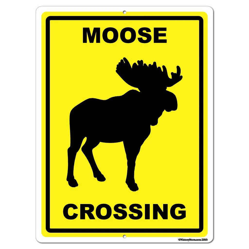 Moose Crossing Sign or Sticker - Image 6