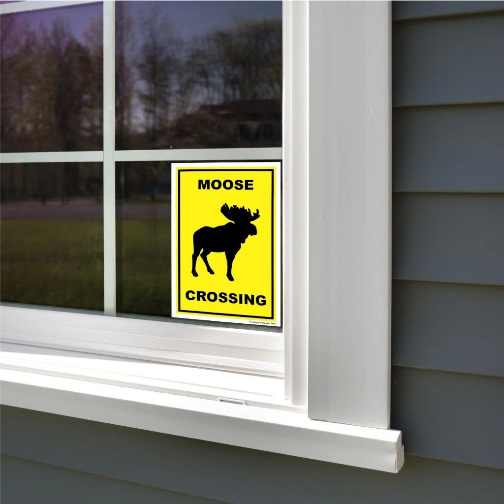 Moose Crossing Sign or Sticker - Image 8
