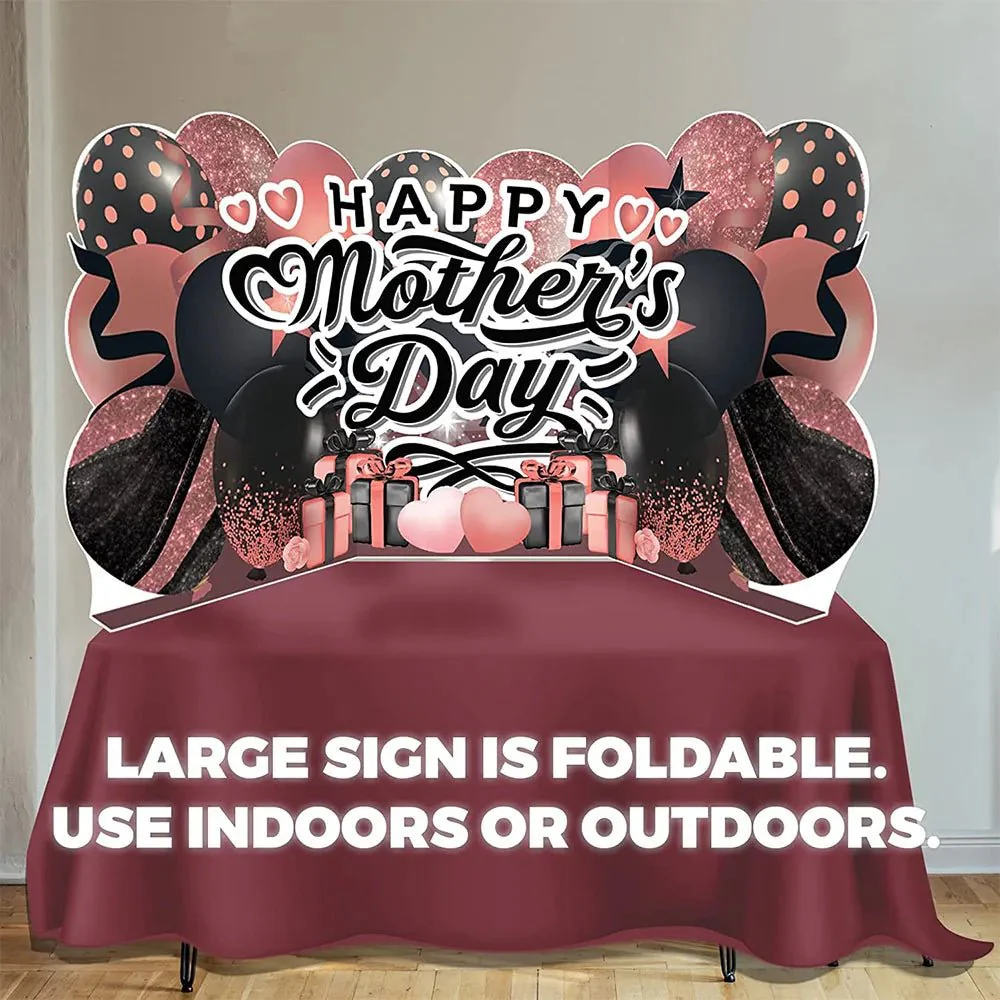 Happy Mother's Day Jumbo Lawn Sign – 36x72 Inch Outdoor Yard Decoratio - Image 2