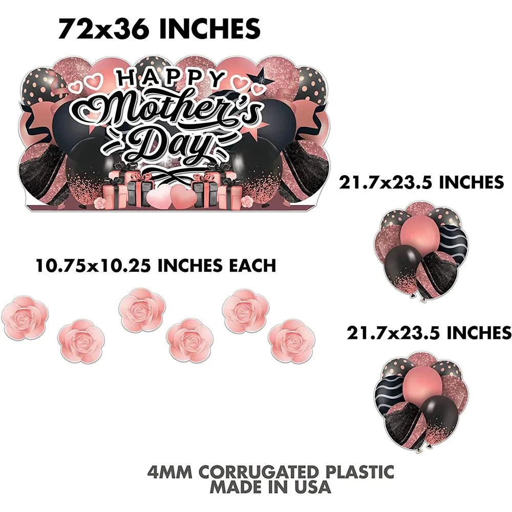 Happy Mother's Day Jumbo Lawn Sign – 36x72 Inch Outdoor Yard Decoratio - Image 4