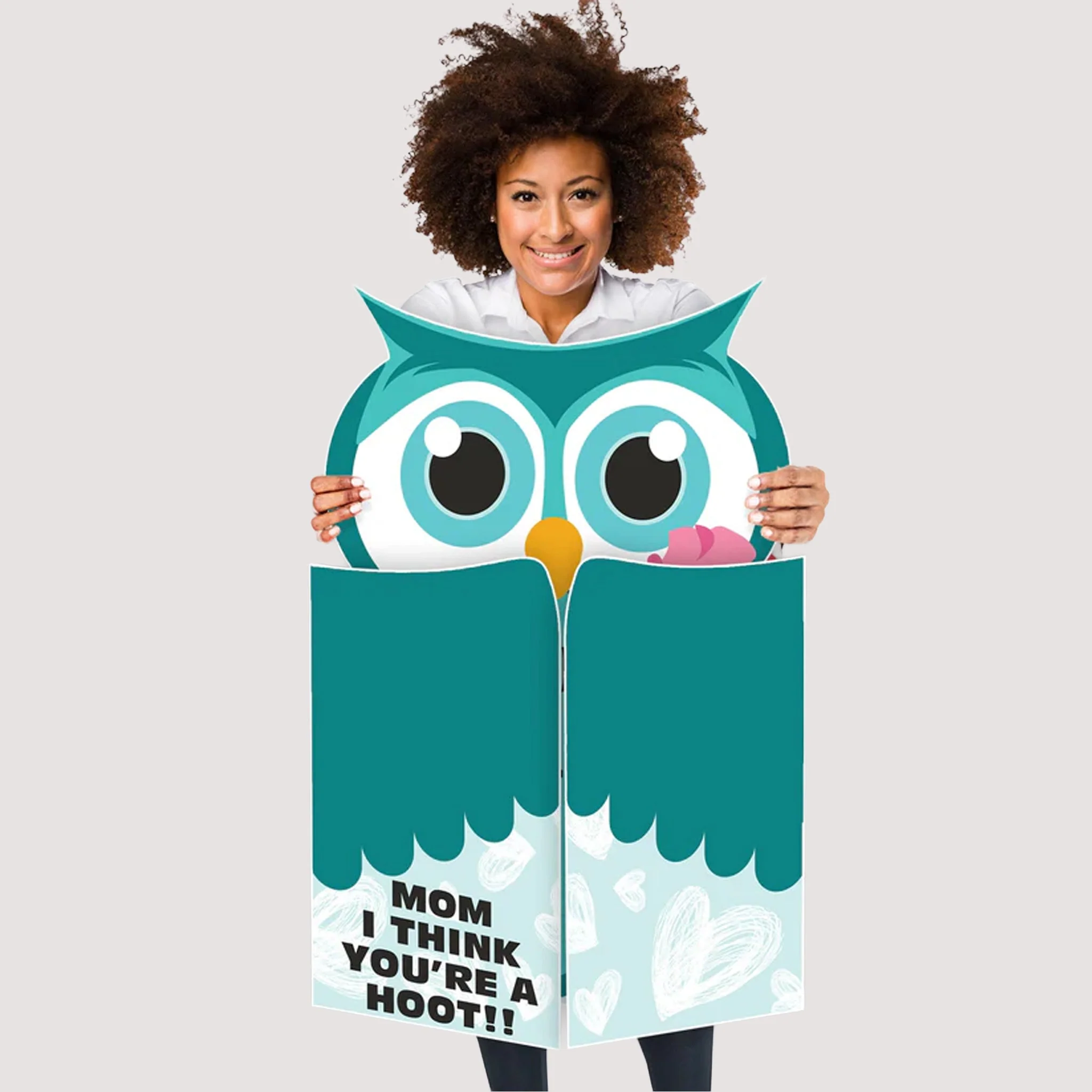Giant 4-Foot Funny Owl Mother’s Day Card (36x48) with Envelope