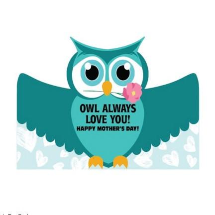Giant 4-Foot Funny Owl Mother’s Day Card (36x48) with Envelope - Image 4