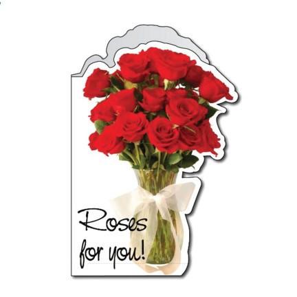 3' Giant Mother's Day Roses Shaped Greeting Card - Image 2