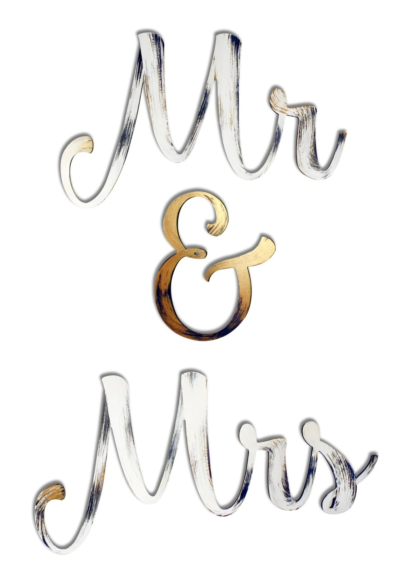 Mr & Mrs Hand Painted Wall Decor - Image 6