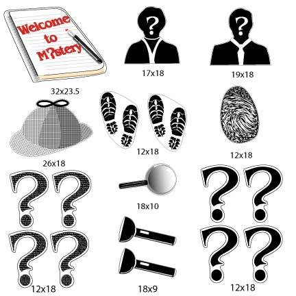 Murder Mystery Yard Decorations 18 piece set - Image 2